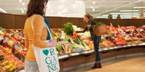 Women doing shopping in supermarket